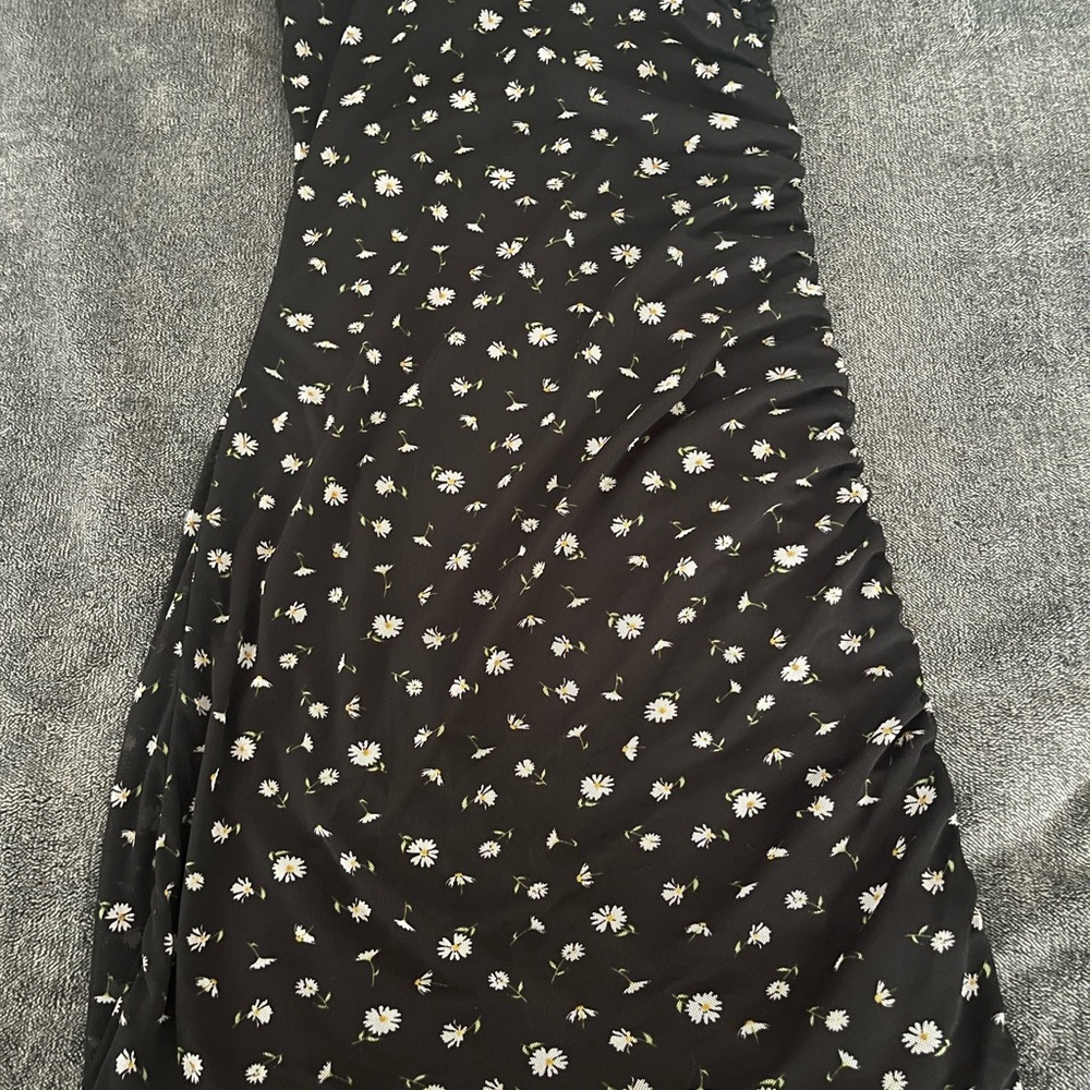 No Boundaries Black Floral Dress